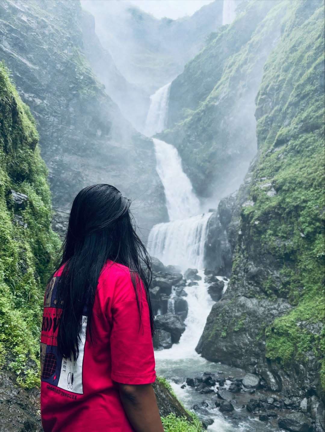 Waterfall hiking